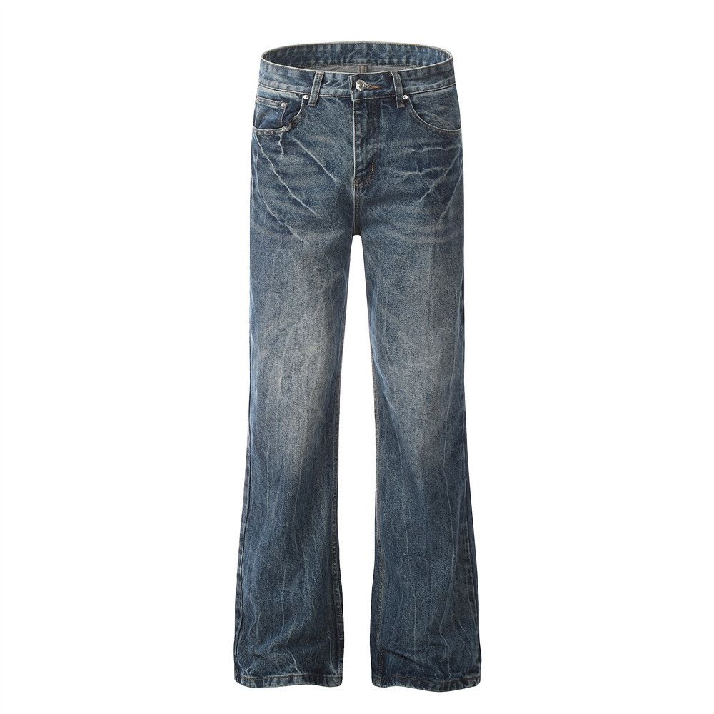 Japanese Brand × Vintage Washed distressed loose men's hippie casual flared jeans Size US 32 / EU 48 - 1 Thumbnail