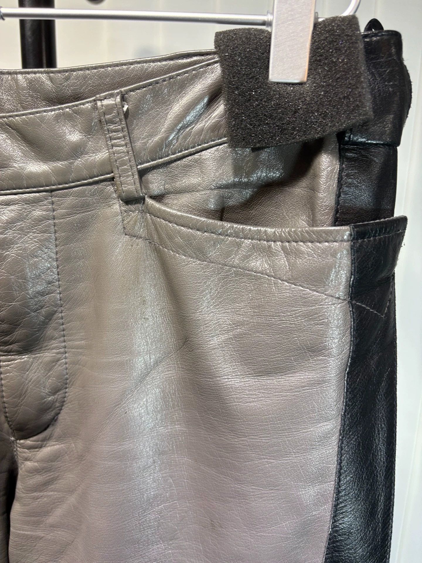 Jean Paul Gaultier Jean Paul Gaultier 90s Color Blocked Leather Pants Size US 32 / EU 48 - 3 Thumbnail