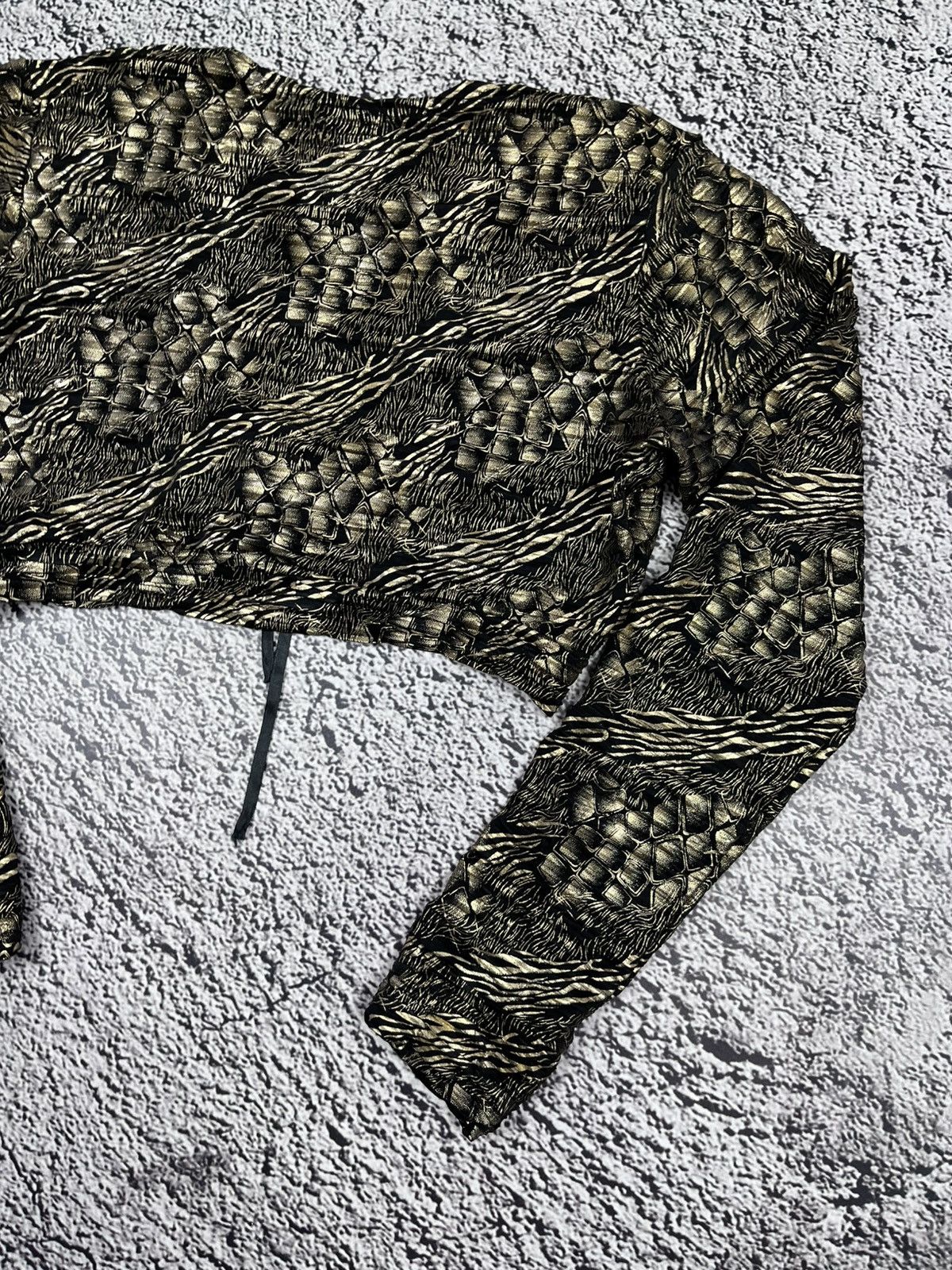 Japanese Brand Vintage Glamour Snake Leopard crop top cardigan size M Size M / US 6-8 / IT 42-44 - 10 Thumbnail