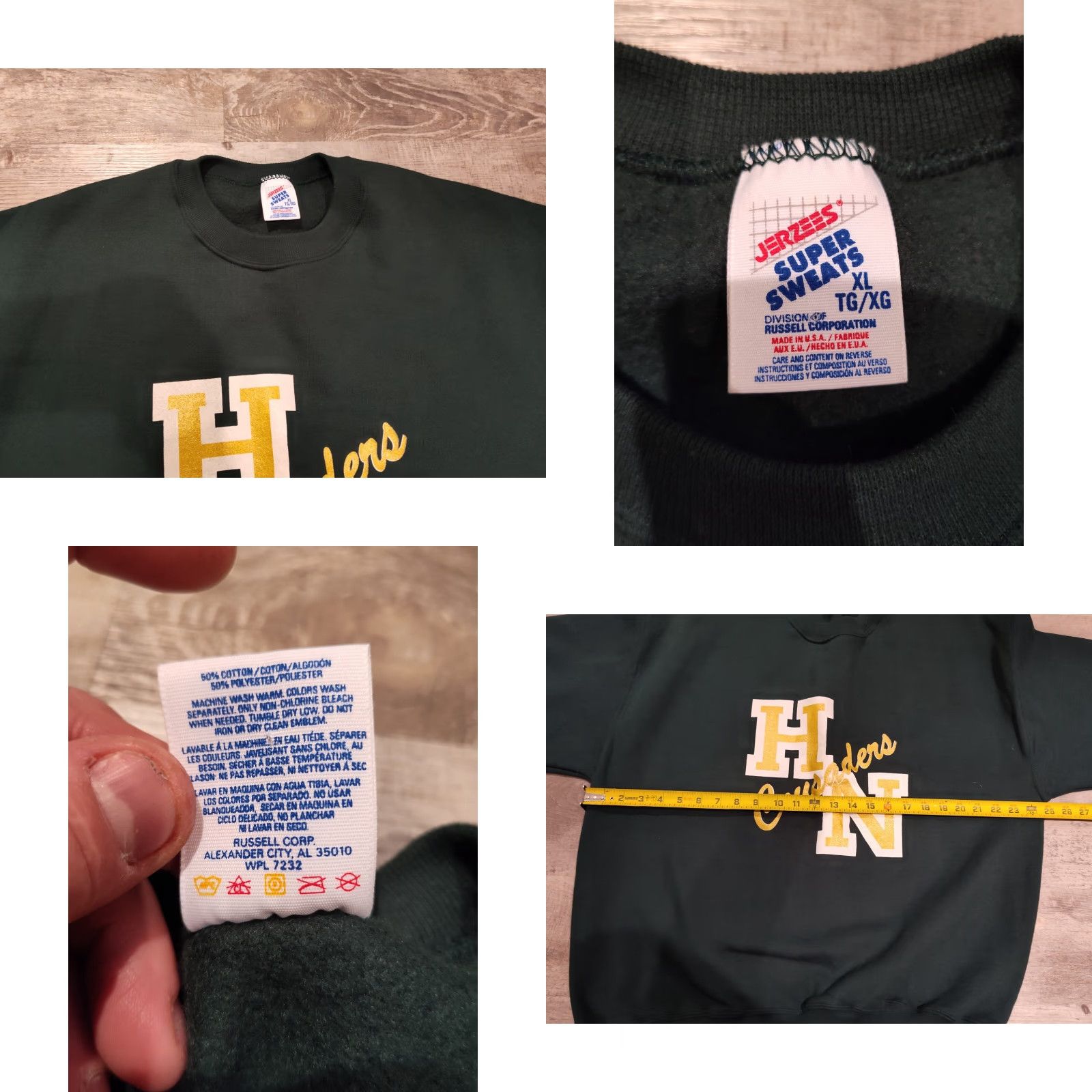Jerzees Vintage 90's Holy Name Catholic Crusaders Sweatshirt Green Made USA Michigan EUC Brand JERZEES Size XL Cartoon? No. Size US XL / EU 56 / 4 - 8 Thumbnail