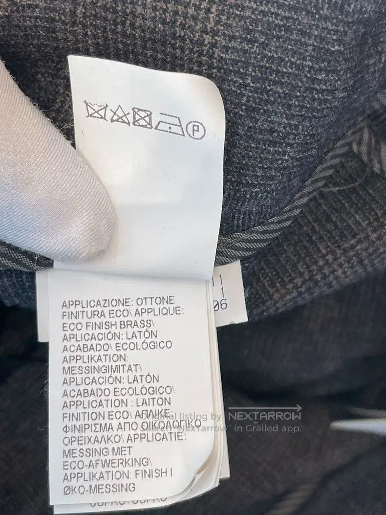 Brunello Cucinelli Brunello Cucinelli Black Grey Beaded New Wool Long Trouser Size 25" / US 0 / IT 36 - 9 Thumbnail