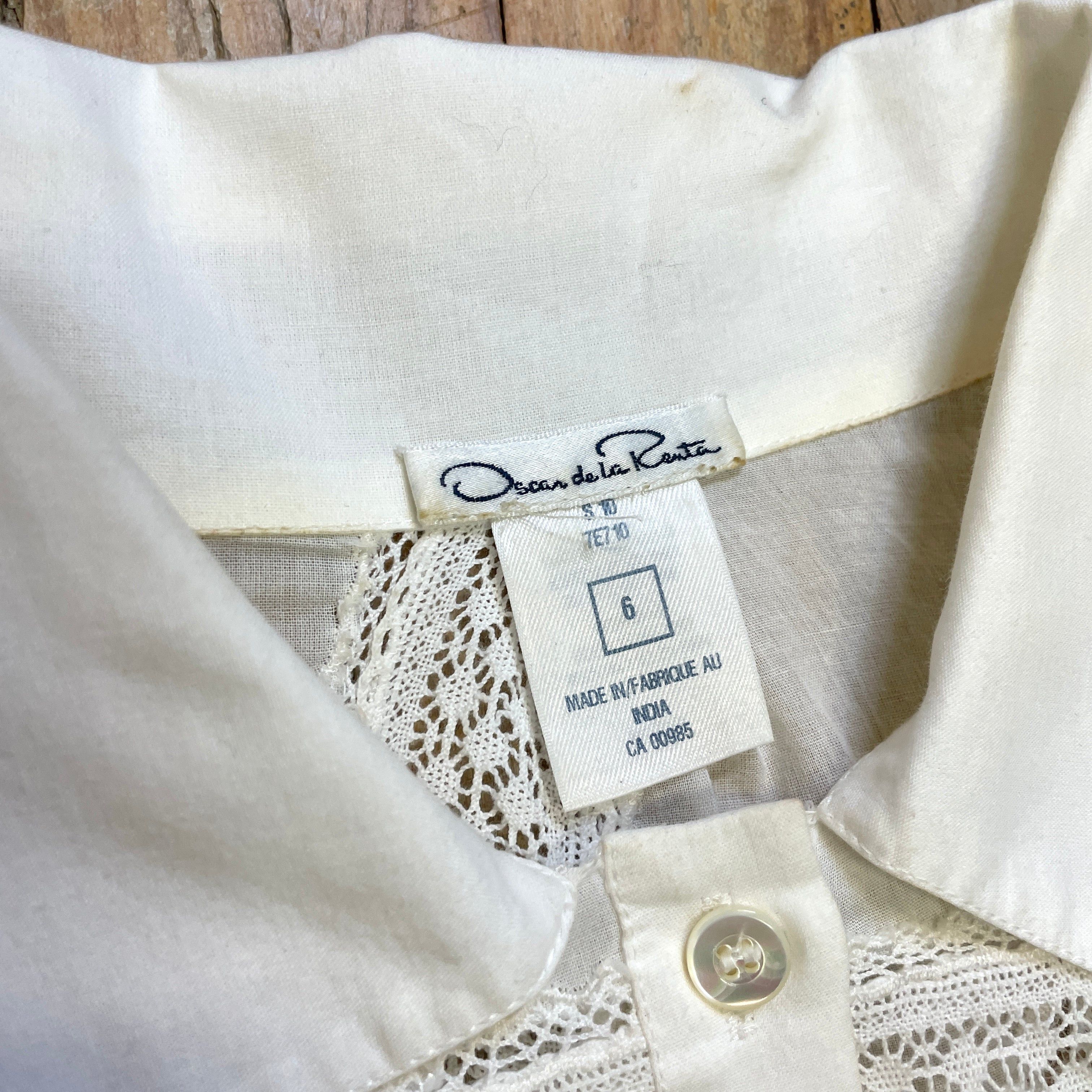 Oscar De La Renta Gorgeous Oscar De La Renta Spring '10 Vintage Designer Lace Blouse Size M Size M / US 6-8 / IT 42-44 - 7 Thumbnail