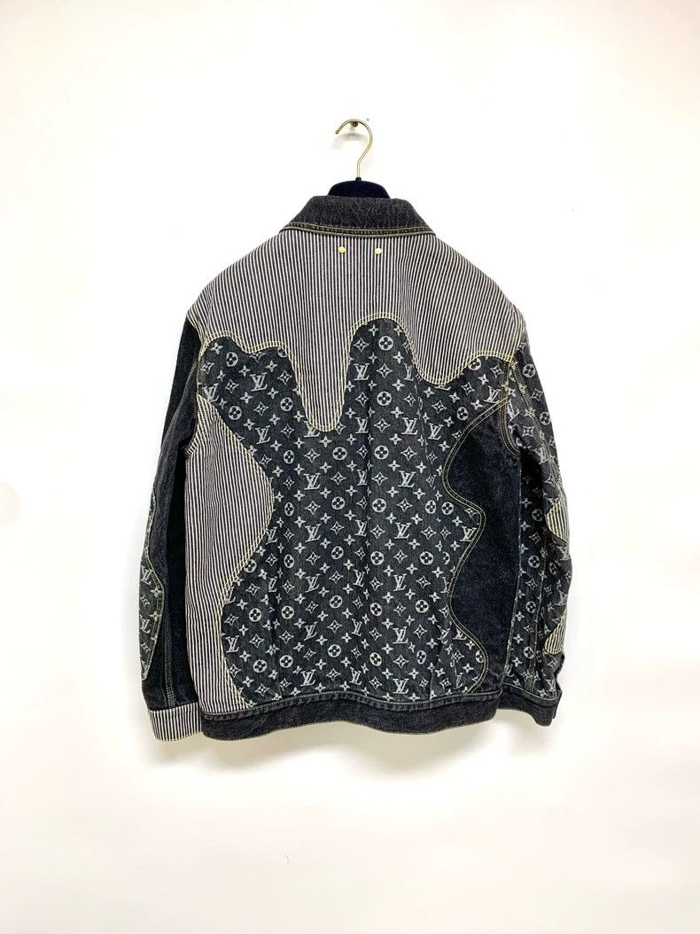 Louis Vuitton Louis Vuitton Black patchwork presbyopic full-print denim j Size US M / EU 48-50 / 2 - 2 Thumbnail