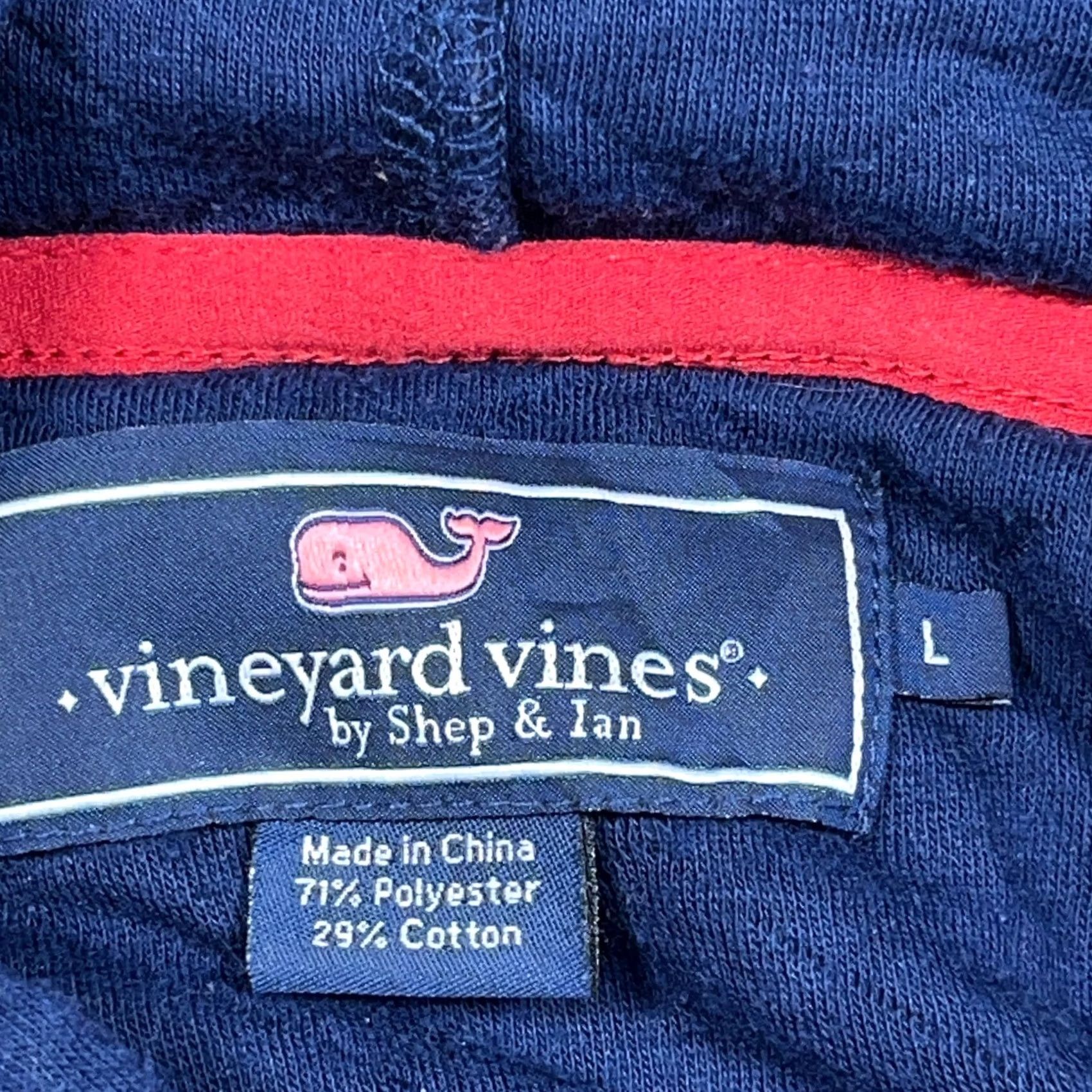 Vineyard Vines Vineyard Vines Hoodie Men Large Blue Red Quilted Sweatshirt Pullover Size US L / EU 52-54 / 3 - 3 Thumbnail