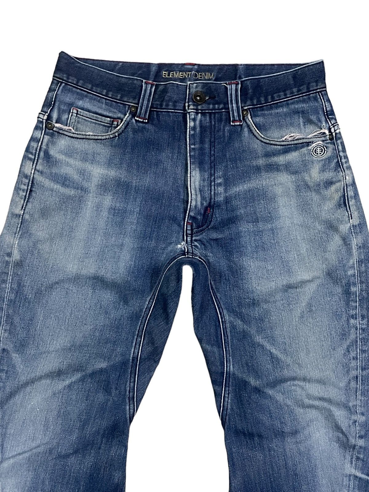 Element Vintage Y2K Elements Streetstyle Twisted Blue Washed Jeans Size US 30 / EU 46 - 2 Thumbnail
