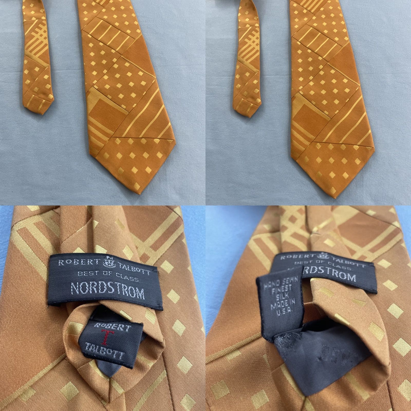 Robert Talbott VINTAGE Robert Talbott Tie Patchwork Men One Size Yellow Modern Mobster Western Retro Best of Class Nordstrom Size ONE SIZE - 10 Thumbnail
