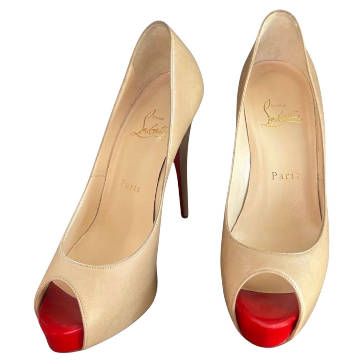 Christian Louboutin Christian Louboutin Patent Vendome 120 Peep Toe Pumps Size US 6.5 / IT 36.5 - 1 Thumbnail