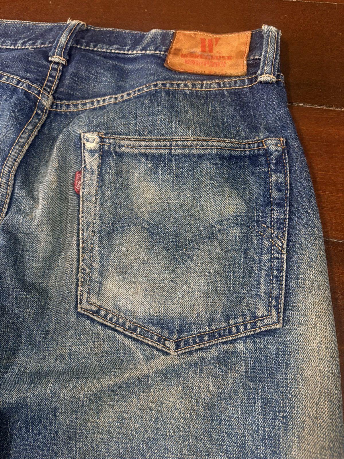 Warehouse & Co. vintage Warehouse 1001 indigo distressed rework selvedge Size US 34 / EU 50 - 17 Thumbnail