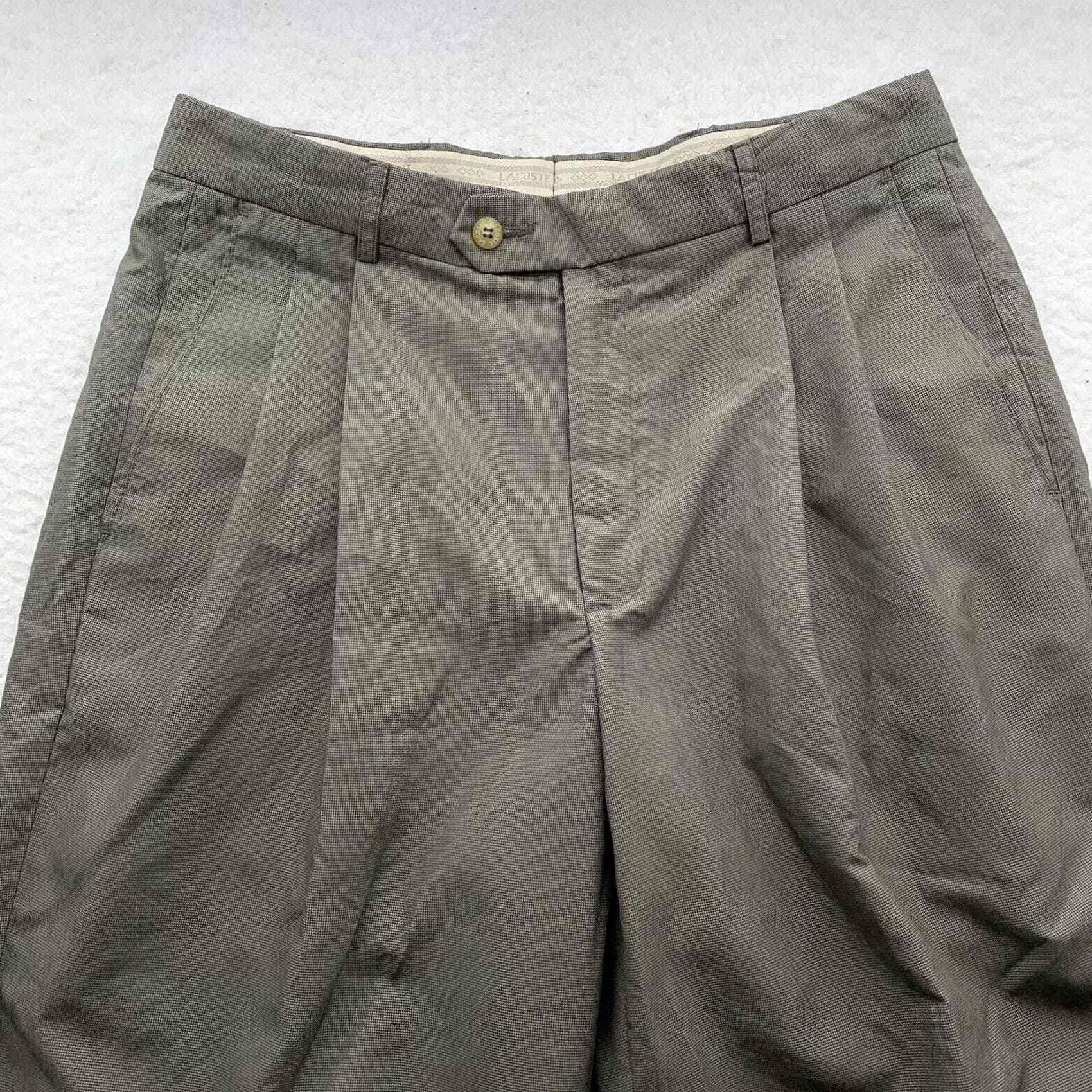 Lacoste Lacoste Dress Pants Mens 33 36.5 Trousers Slacks Preppy Dad Green Size US 33 - 2 Thumbnail