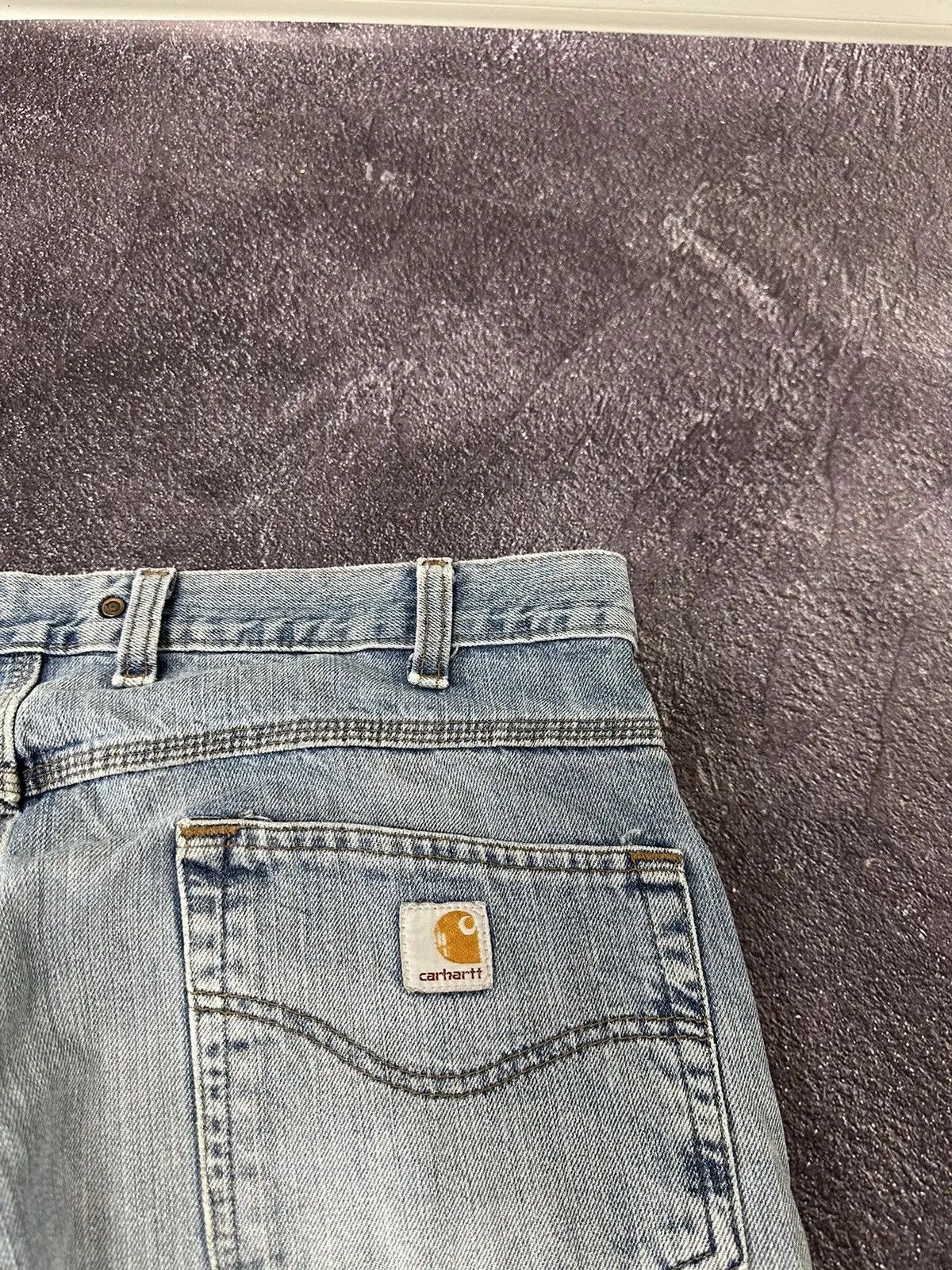 Carhartt × Vintage Vintage 90s Carhartt Light Blue Denim Work Hype Baggy Jeans Size US 36 / EU 52 - 8 Thumbnail
