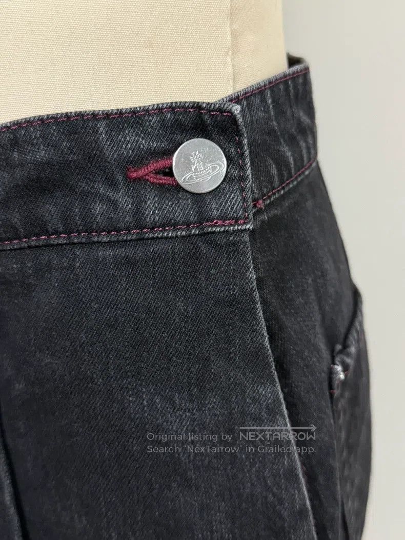 Vivienne Westwood Vivienne Westwood size 3 Carbon Black Denim Skirt Pants wit Size 23" - 7 Thumbnail