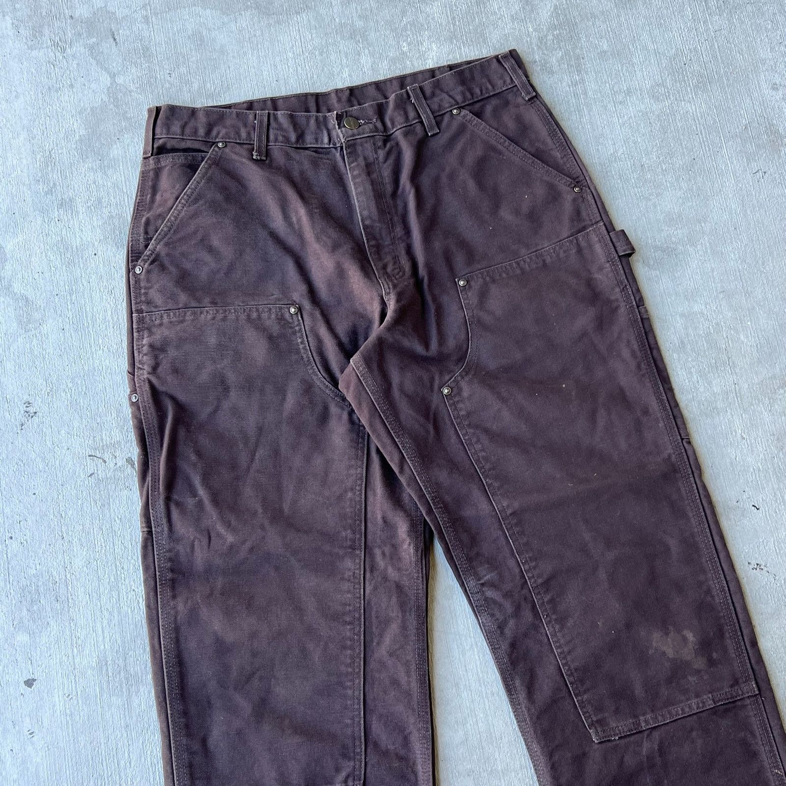 Carhartt × Vintage Carhartt brown double knee work wear carpenter pants Size US 33 - 2 Thumbnail