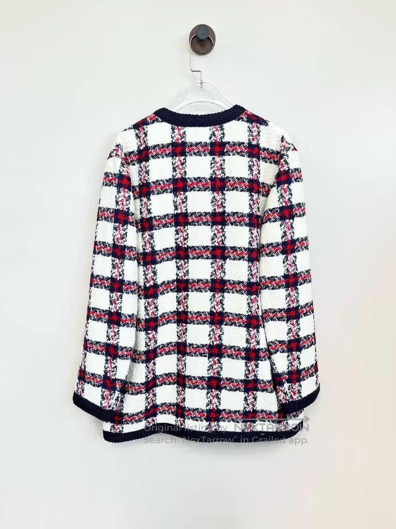Gucci Gucci Patterned plaid tweed gold buckle jacket Size XS / US 0-2 / IT 36-38 - 2 Thumbnail
