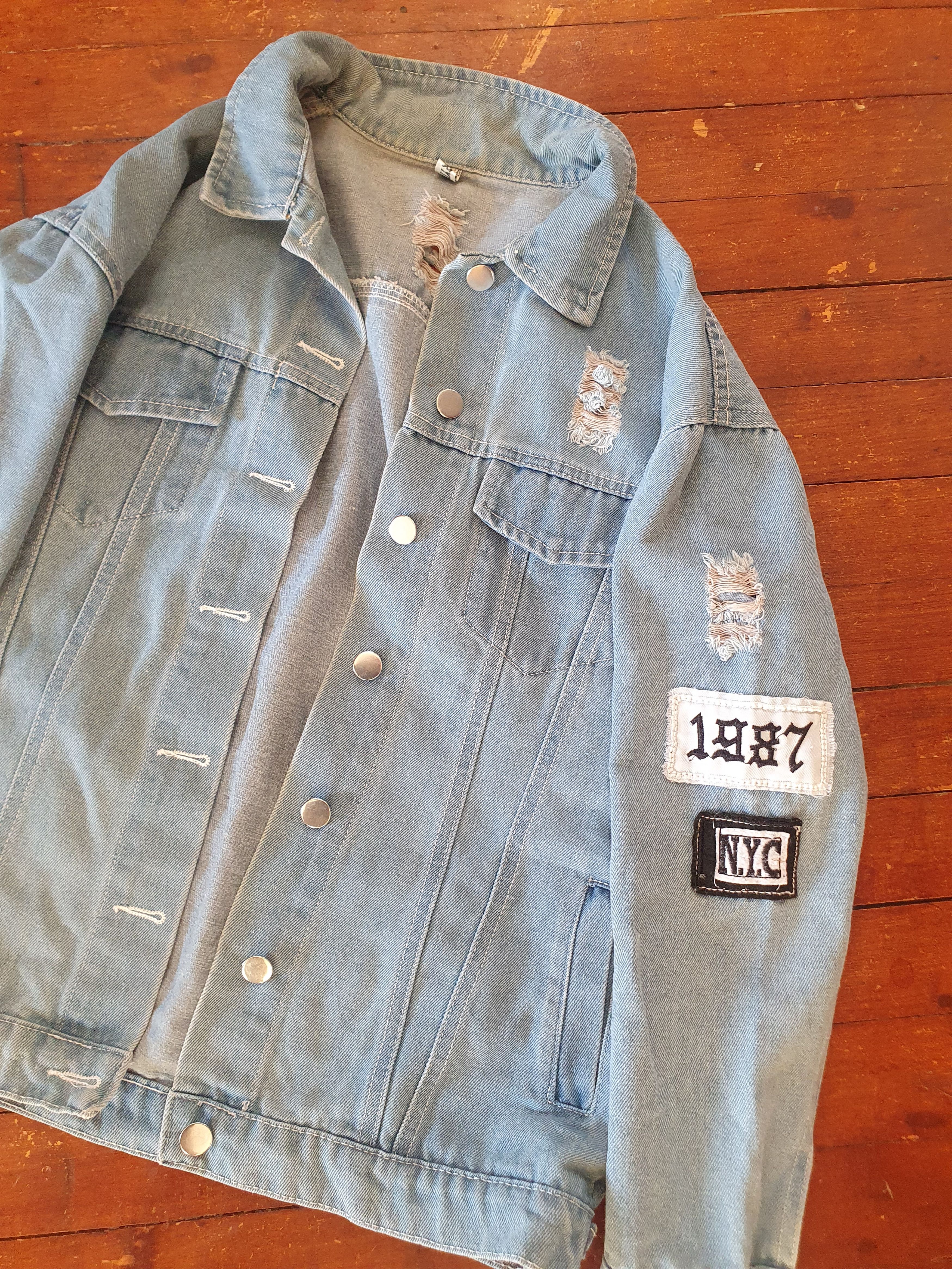 Other Aieryiyi Where Is My Mind Distressed Denim Jacket BTS JIN L Size L / US 10 / IT 46 - 9 Thumbnail