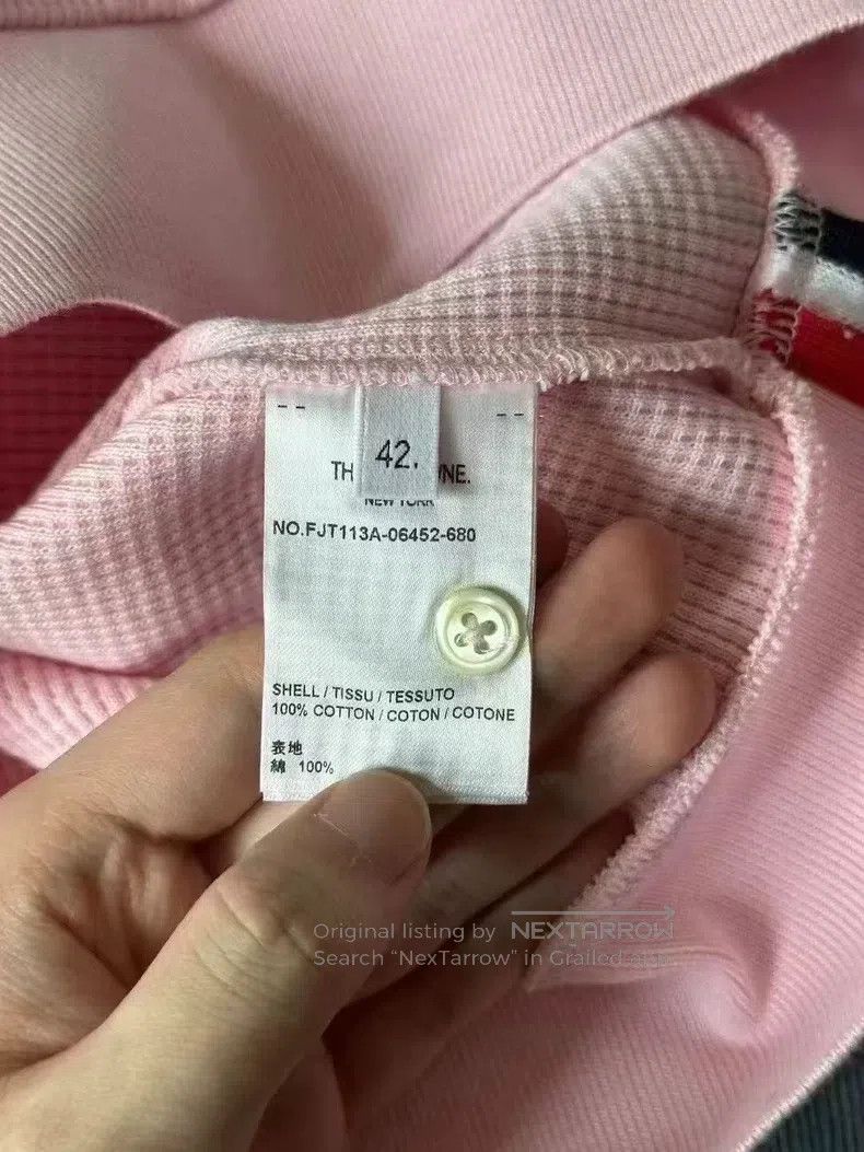 Thom Browne Thom Browne Pink waffle hoodie Size US XS / EU 42 / 0 - 4 Thumbnail