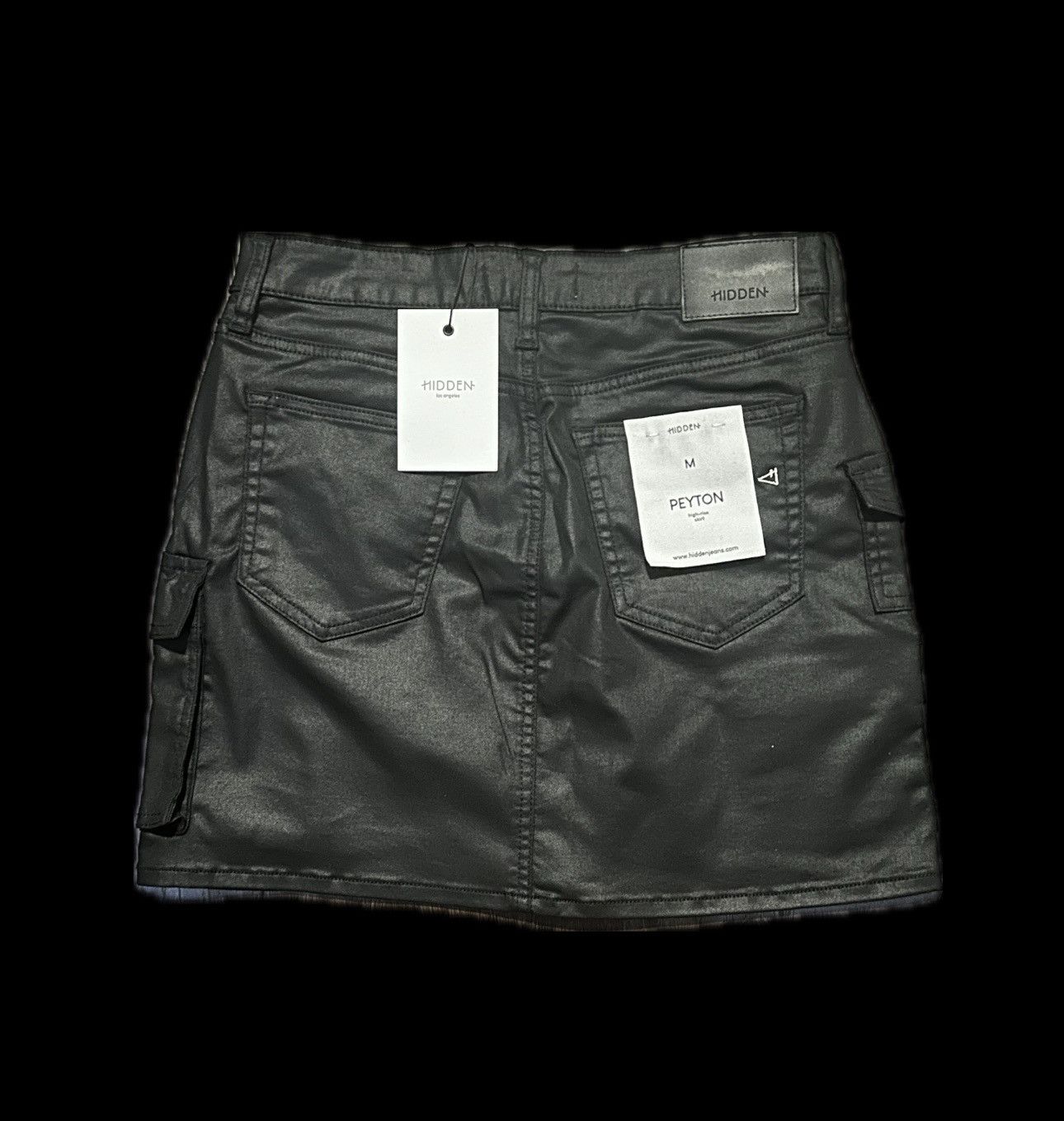 HIDDEN Faux Leather Mini Skirt Size 29" - 2 Thumbnail
