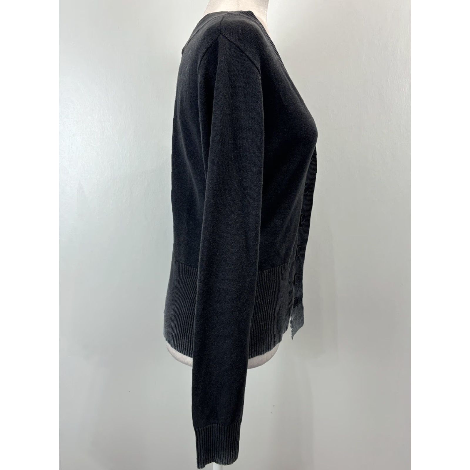 Vintage VINTAGE NOR DENMARK Linen Blend Cardigan Sweater Women's Gray V-Neck Long Sleeve Size S Regular Stretch Knit - Small Women’s Cardigan Size S / US 4 / IT 40 - 4 Thumbnail