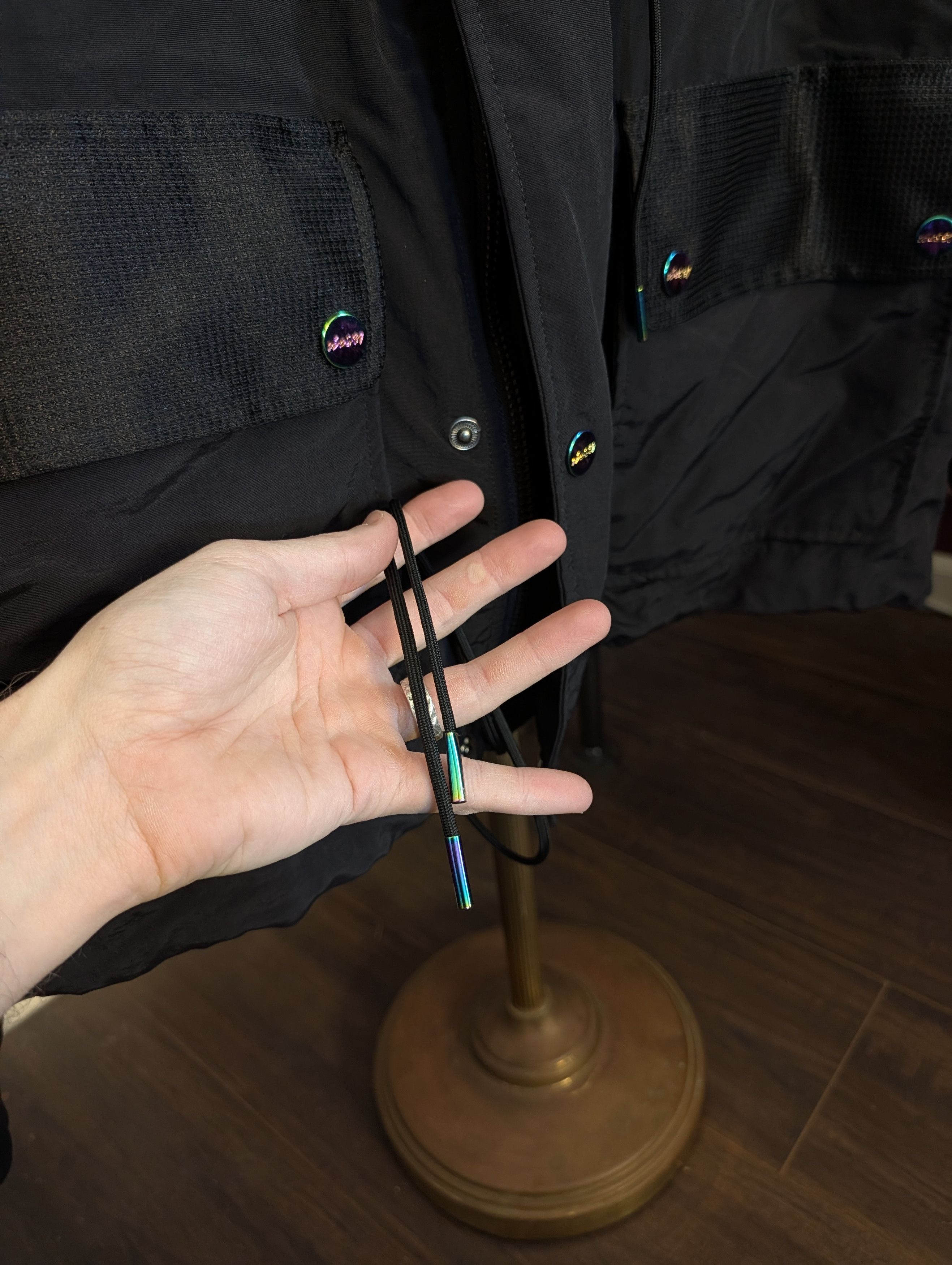 Bossi Sportswear Black Zip-Up Cargo Packable Hood Coat / Jacket Med. Size US M / EU 48-50 / 2 - 4 Thumbnail