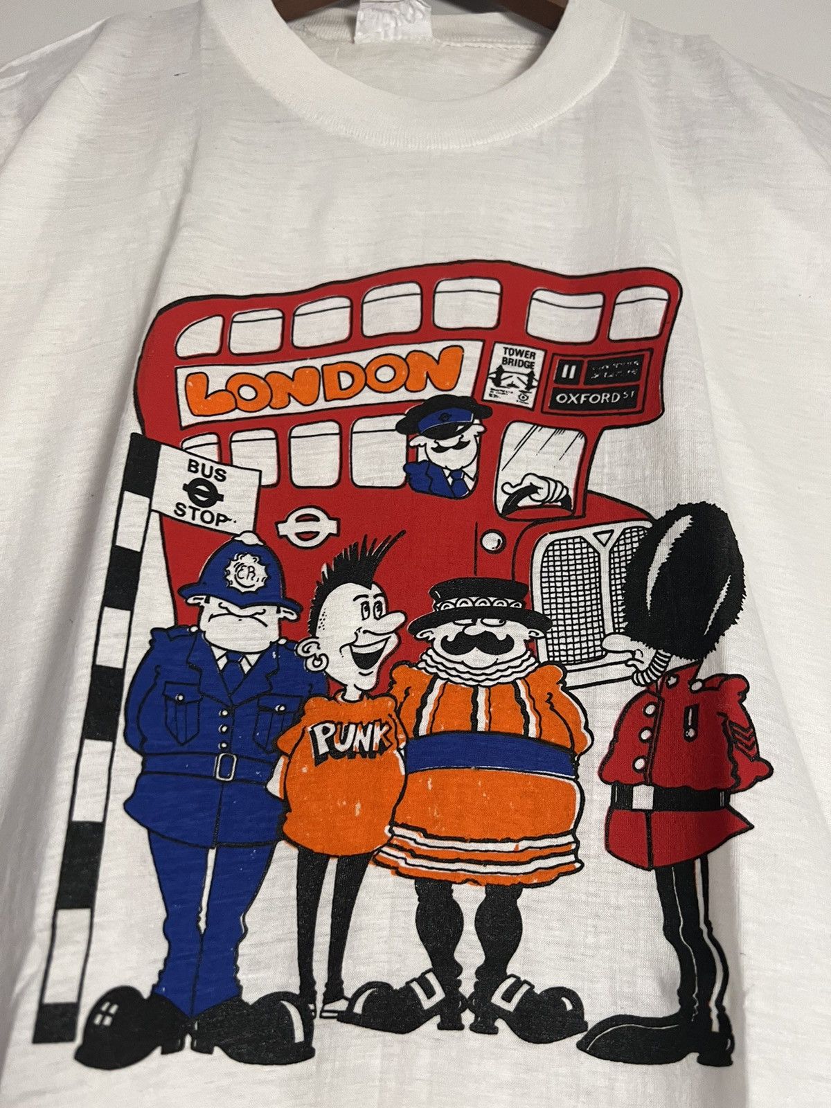 Band Tees × Vintage 🔥80s🔥 London Punk tee Size US XL / EU 56 / 4 - 5 Thumbnail