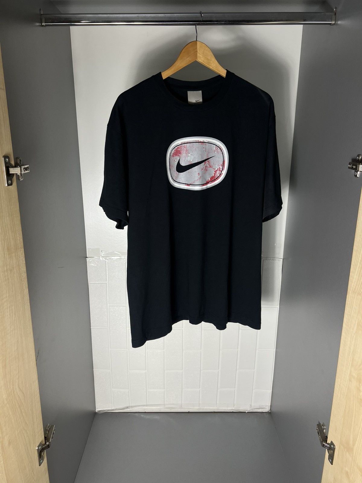 Nike VINTAGE NIKE BIG LOGO SWOOSH RETRO T-SHIRT DRILL Y2K 90s USA Size US XL / EU 56 / 4 - 6 Thumbnail