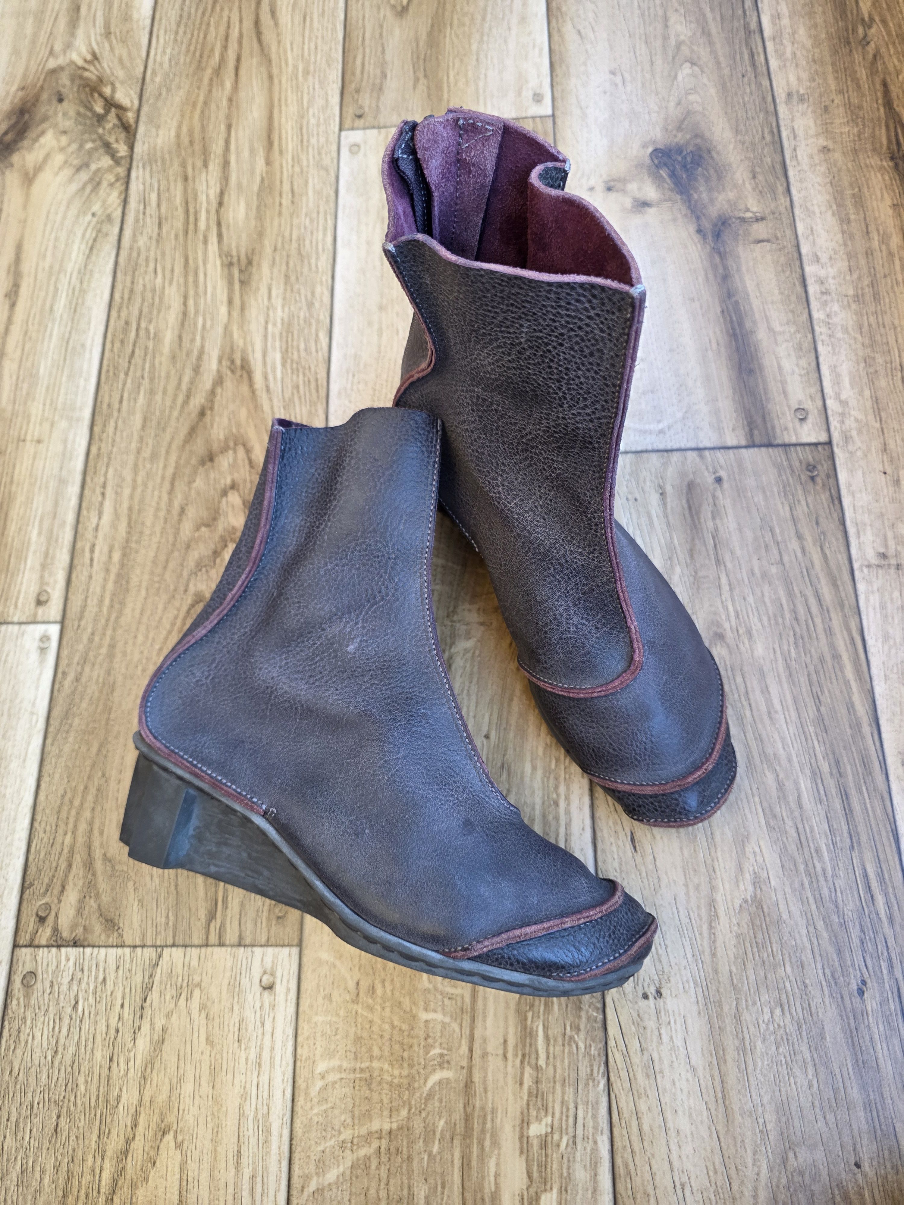 Trippen Trippen Women Leather Boots Size US 9 / IT 39 - 9 Thumbnail