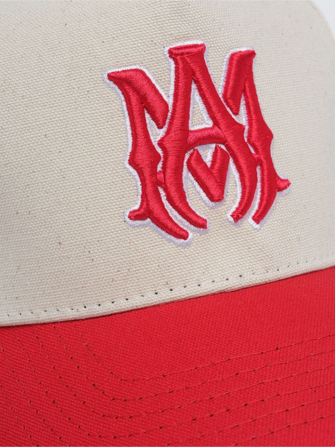 Amiri o1s1wg110525 Size: OS / MA Canvas Hat / Cap in Red/White Size ONE SIZE - 5 Thumbnail