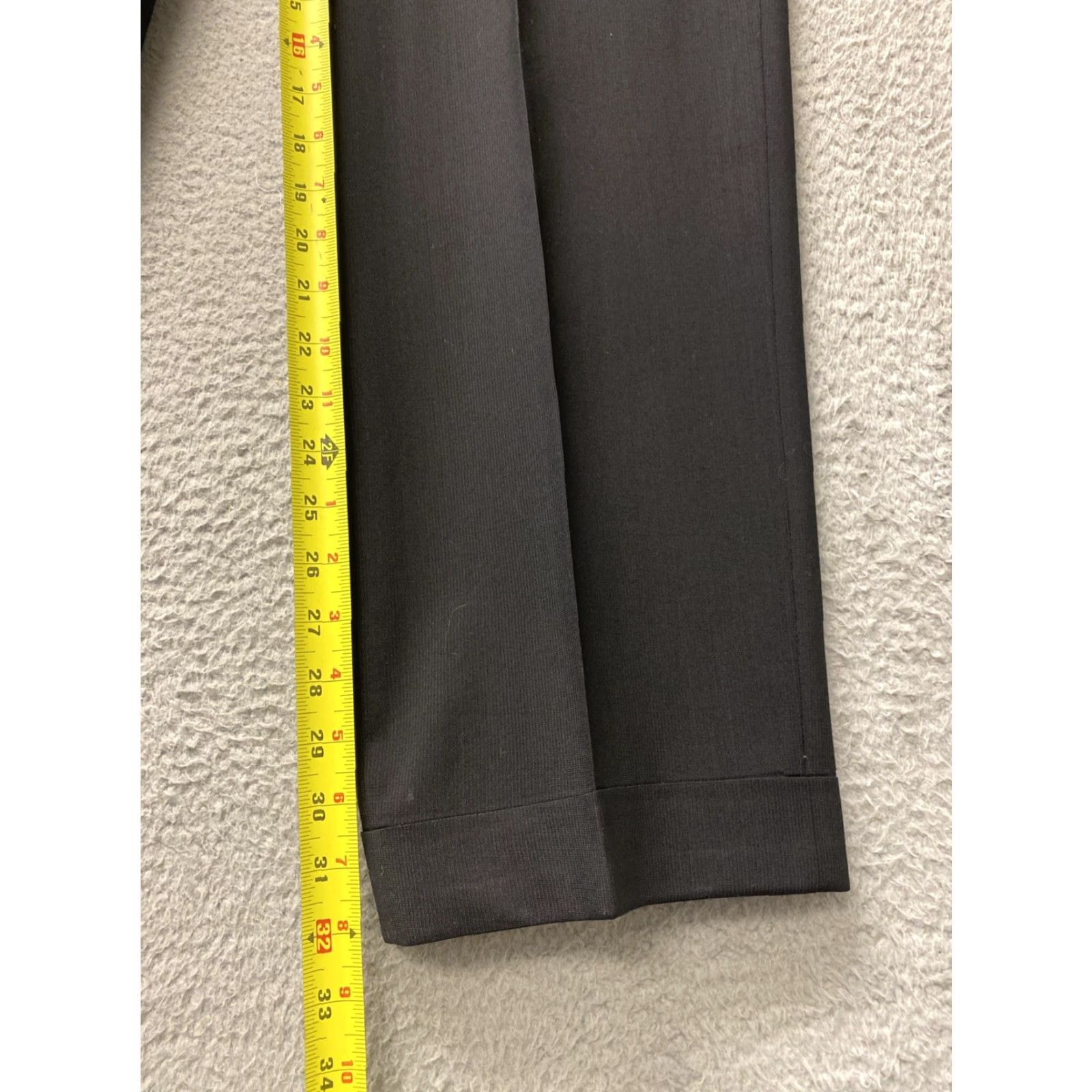 Zanella Zanella Duncan Pleated Dress Pants Mens 36x32 Wool Black Size US 36 / EU 52 - 4 Thumbnail