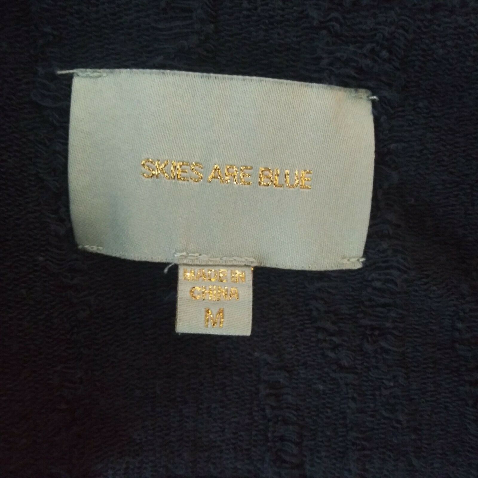 The Unbranded Brand Skies Are Blue Jacket Women's M - Distressed Moto Navy Blue Size M / US 6-8 / IT 42-44 - 5 Thumbnail