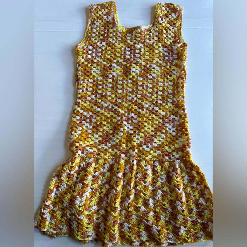Designer Vintage Crochet Dress Size S / US 4 / IT 40 - 2 Thumbnail