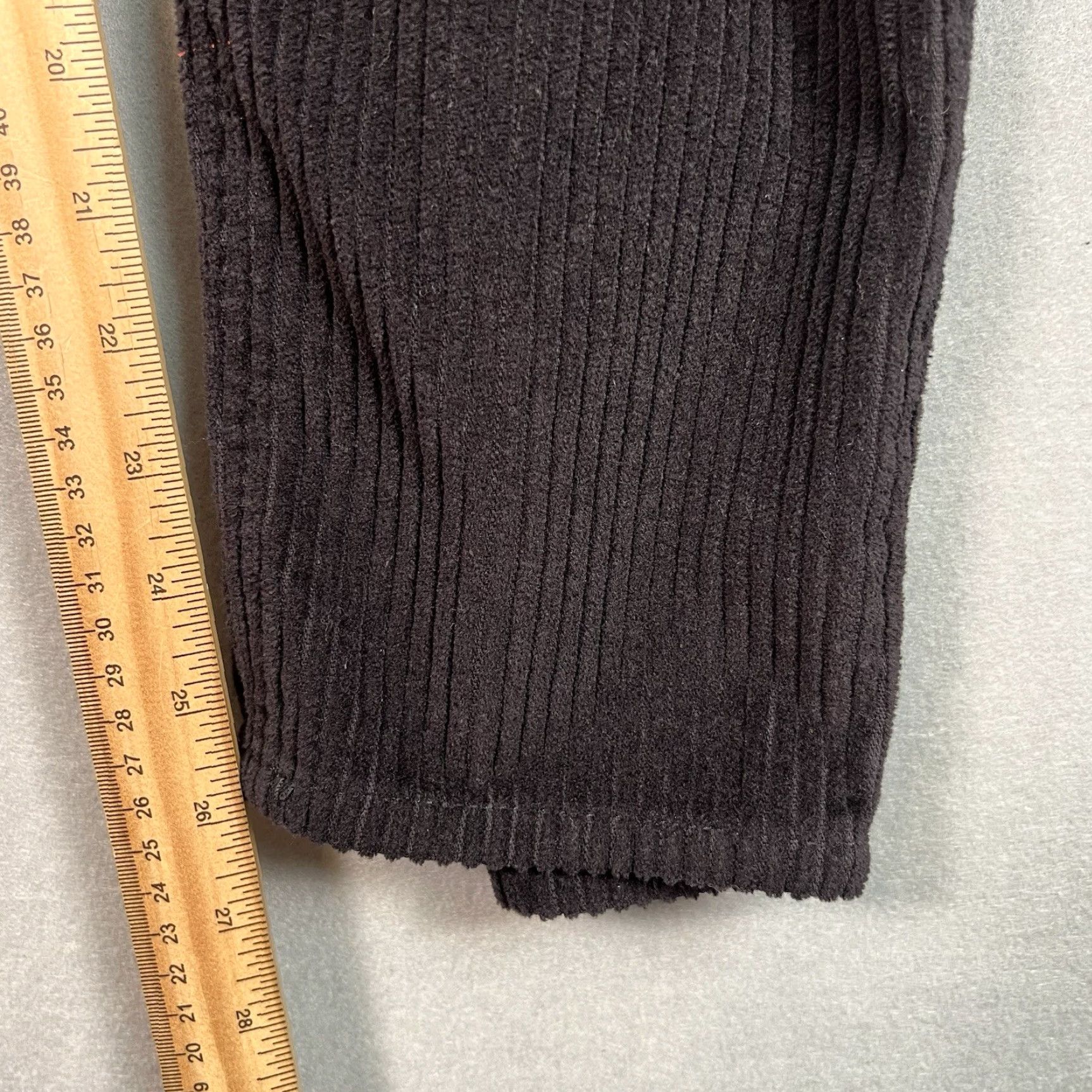 Zara Zara Pants Womens 8 Black Cotton Corduroy Straight Chino Slim Denim Collection Corduroy Pants Women's 8 Black Cotton Size 30" / US 8 / IT 44 - 4 Thumbnail