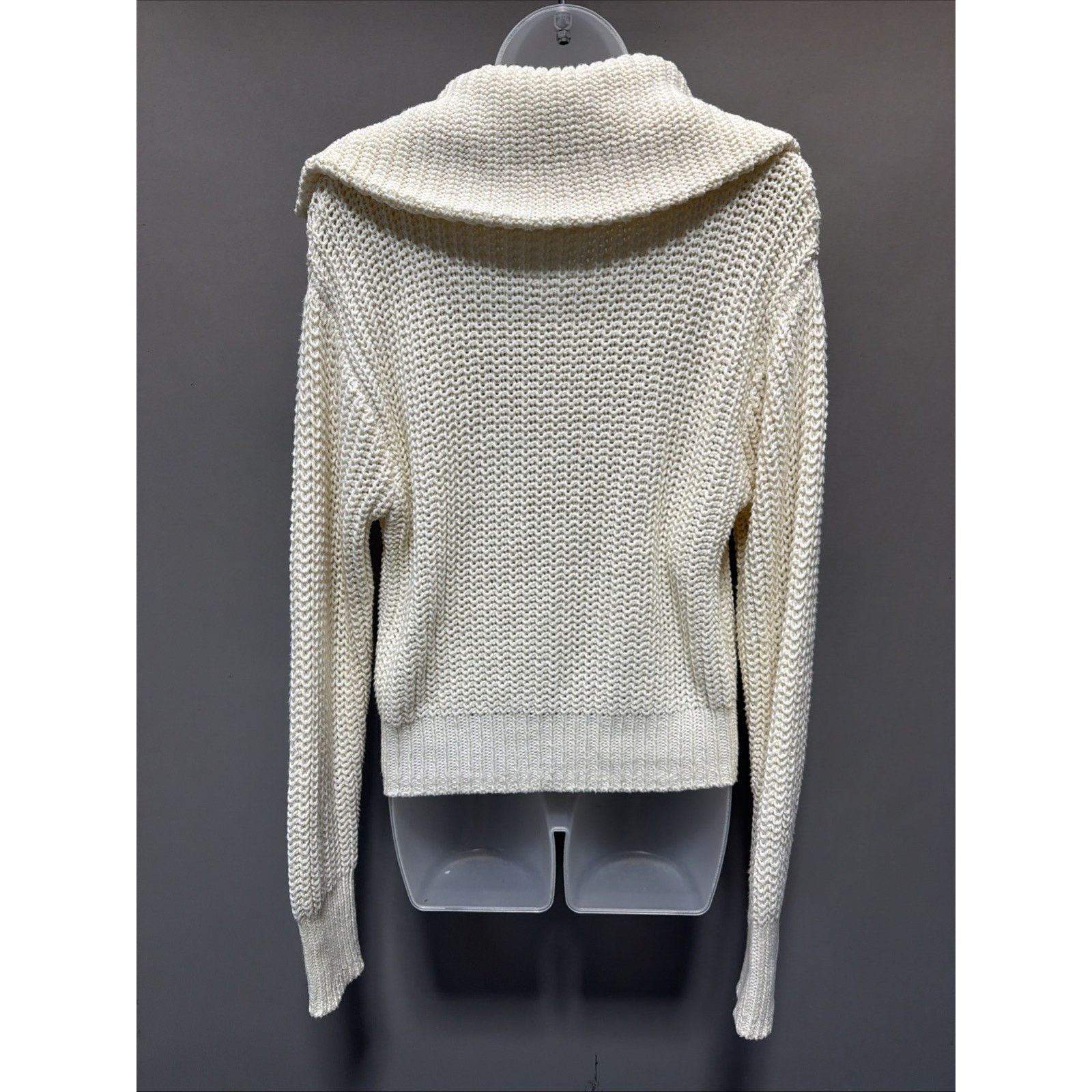 American Eagle Outfitters American Eagle Womens Ivory Knit Oversized Sweater XS Size XS / US 0-2 / IT 36-38 - 2 Thumbnail
