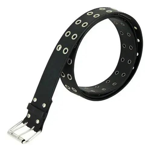 Leather × Unowned Belts Y2K Double Eyelet Leather Belt Unisex Size ONE SIZE - 4 Thumbnail
