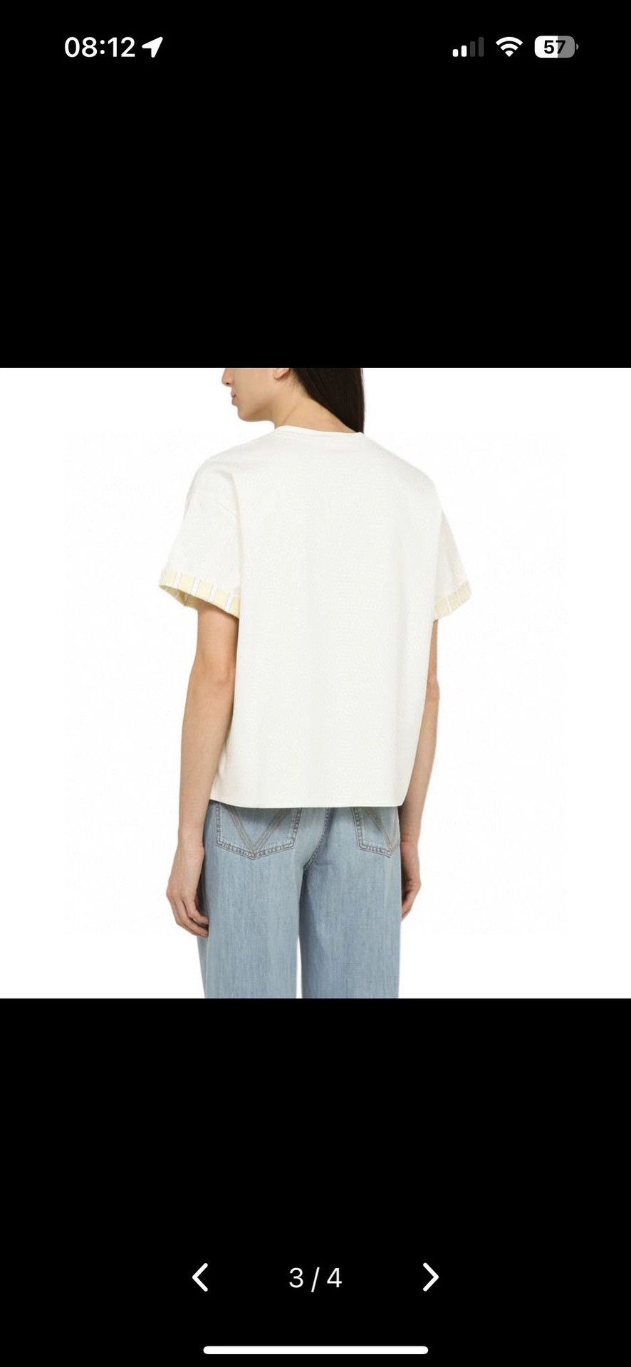 Bottega Veneta Bottega Veneta White Cotton Embroidered T-Shirt Size US S / EU 44-46 / 1 - 8 Thumbnail