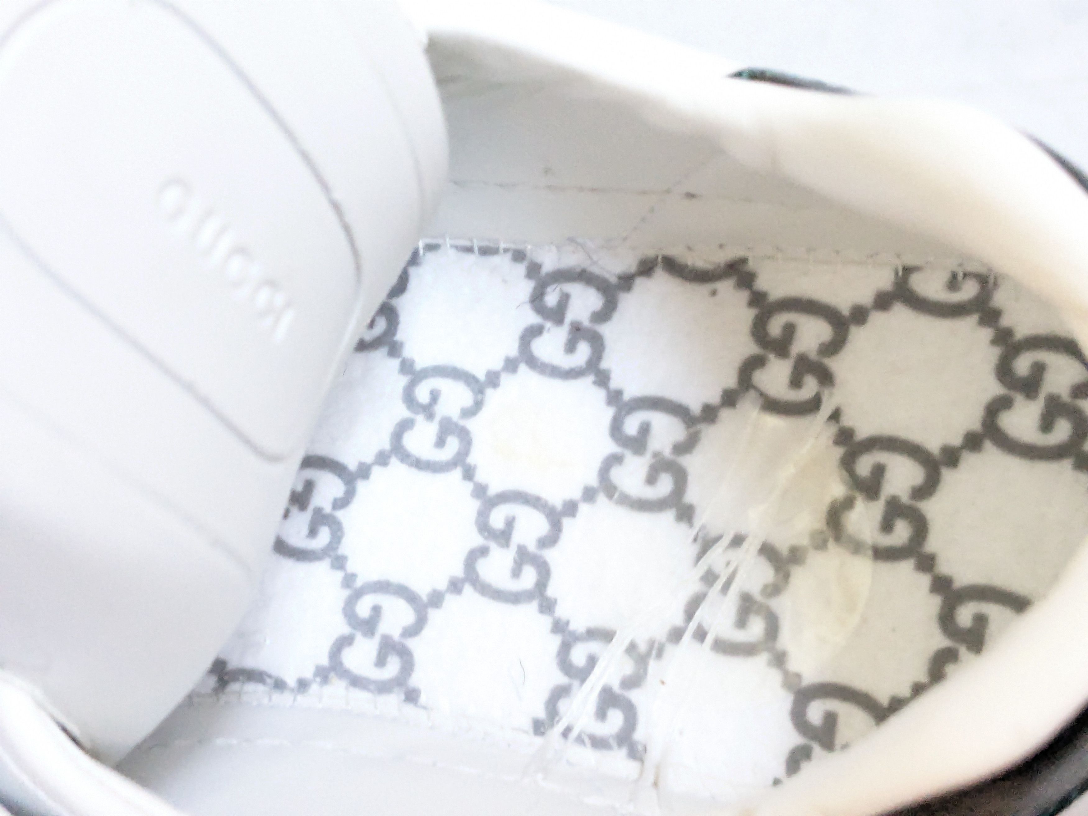 Gucci Gucci Ace Sneakers Snake 12.5 White Leather Low Tops Size US 12.5 / EU 45-46 - 11 Thumbnail