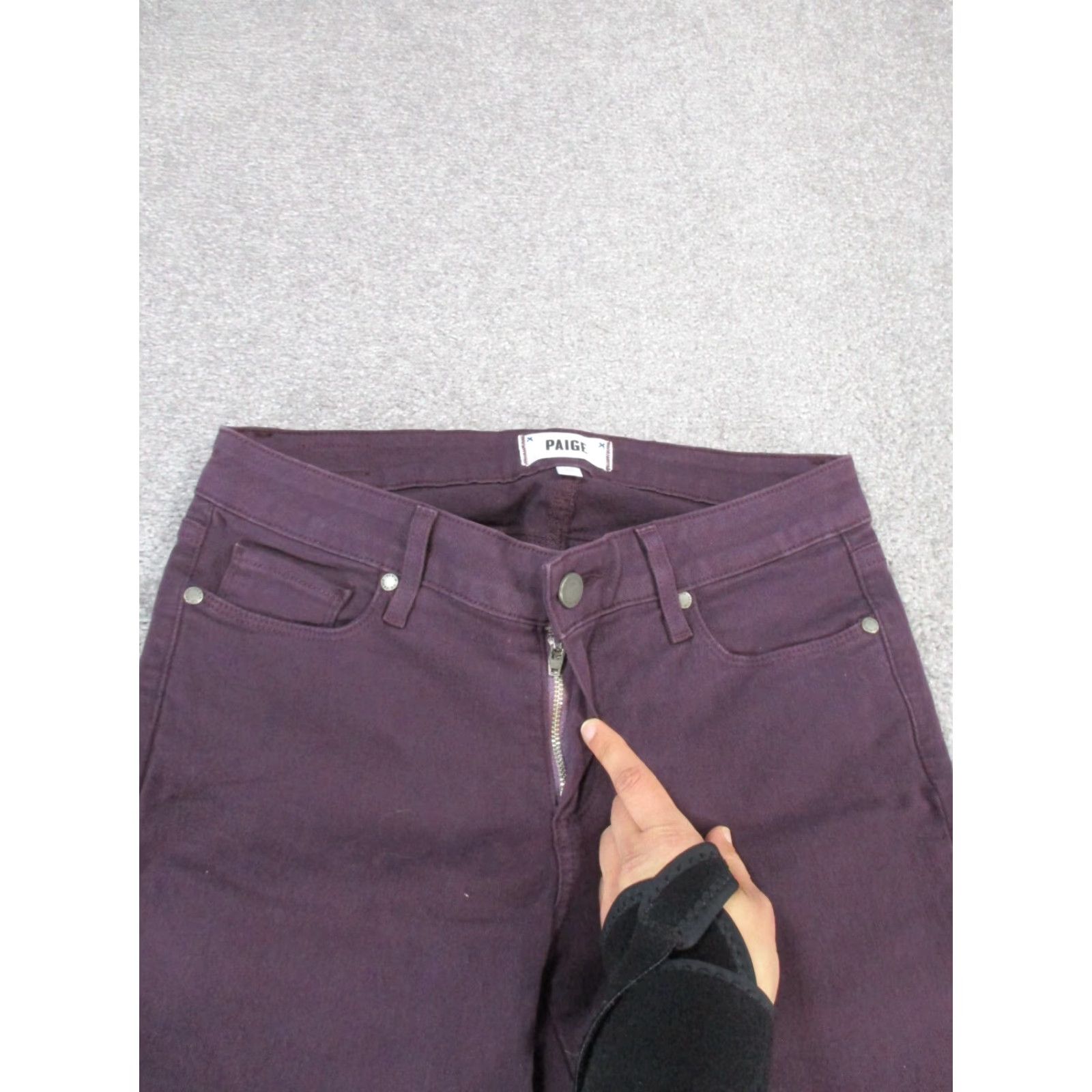 Paige PAIGE Jeans Skinny Verdugo Ankle Denim Dark Purple 27 Womens Size 27" / US 4 / IT 40 - 3 Thumbnail