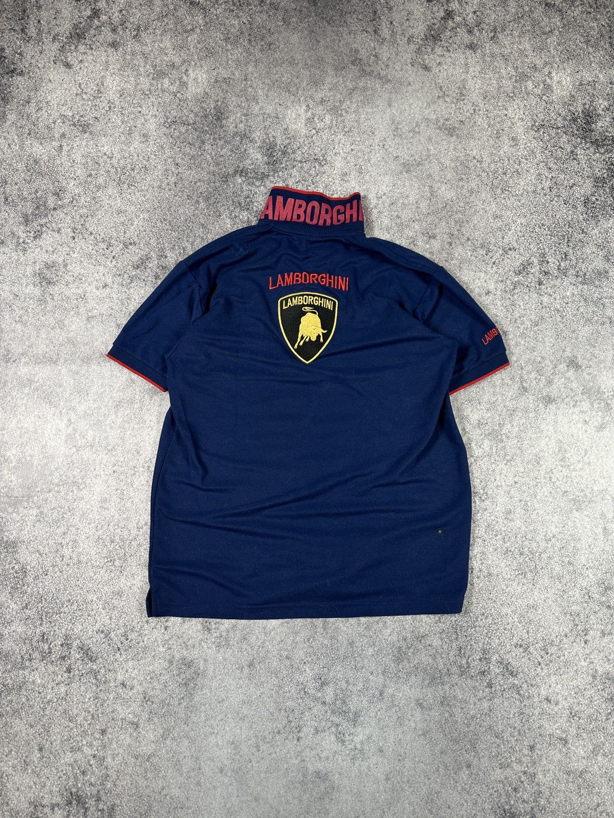 Lamborghini Vintage Lamborghini Big Back Logo Polos Streetwear Rare L Size US L / EU 52-54 / 3 - 1 Thumbnail