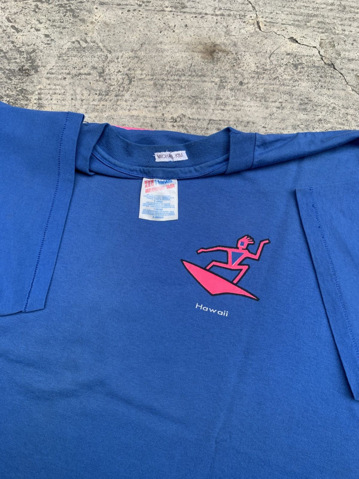 Hanes Vintage 90's Hanes Hawaii T-shirt Size US XL / EU 56 / 4 - 4 Thumbnail