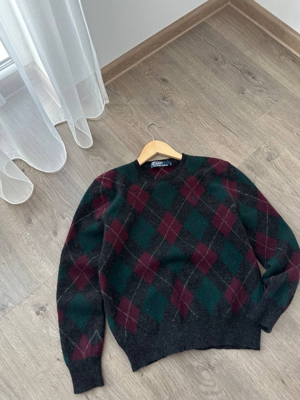 Polo Ralph Lauren × Vintage Vintage Polo Ralph Lauren Diamond W’s Sweater Lana Wool Size L / US 10 / IT 46 - 2 Thumbnail