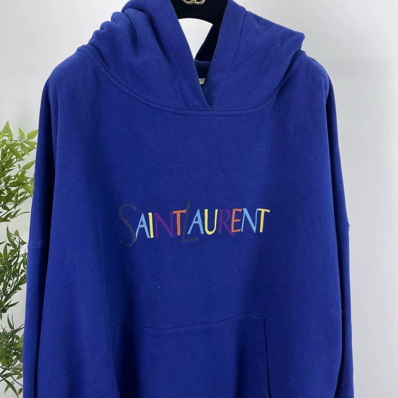 Yves Saint Laurent Saint Laurent Embroidered logo hoodie 2502-Nextarrow Size US XL / EU 56 / 4 - 3 Thumbnail