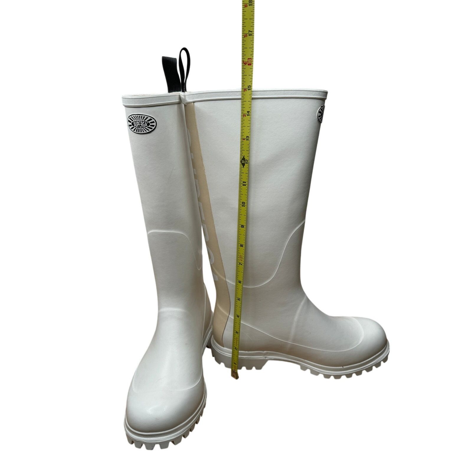 Superga Brand New SUPERGA White 799 Rain Boots Tall Rubber Boho Size US 7.5 / IT 37.5 - 8 Thumbnail