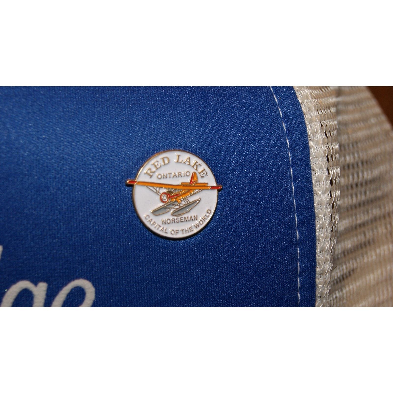 Vintage VTG Amik Lodge Deer Lake Ontario Canada Blue Trucker Hat Cap Size ONE SIZE - 3 Thumbnail