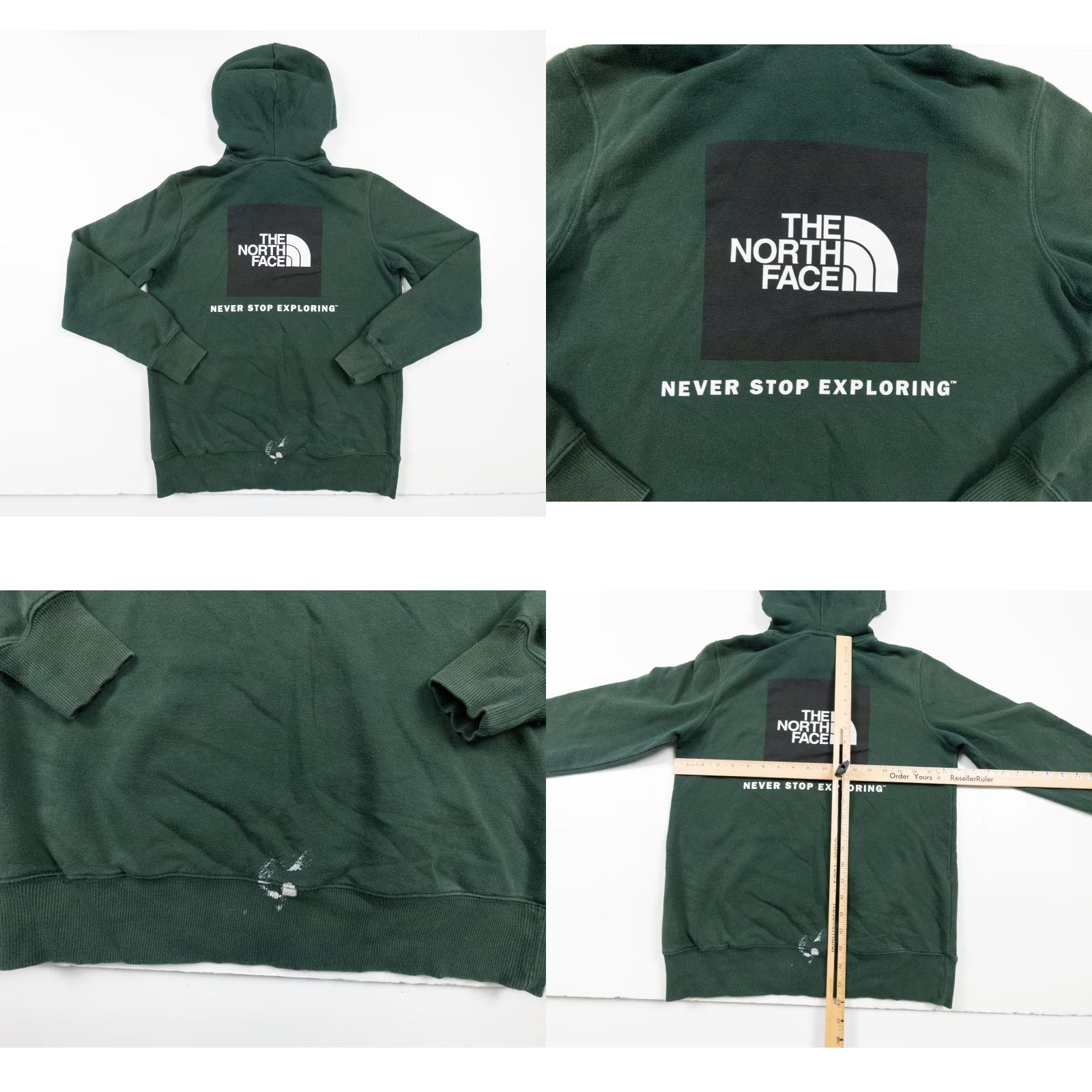 The North Face The North Face Women's Hooded Sweatshirt XS Green Pullover Hoodie Sweatshirt FLAWED Size XS / US 0-2 / IT 36-38 - 8 Thumbnail