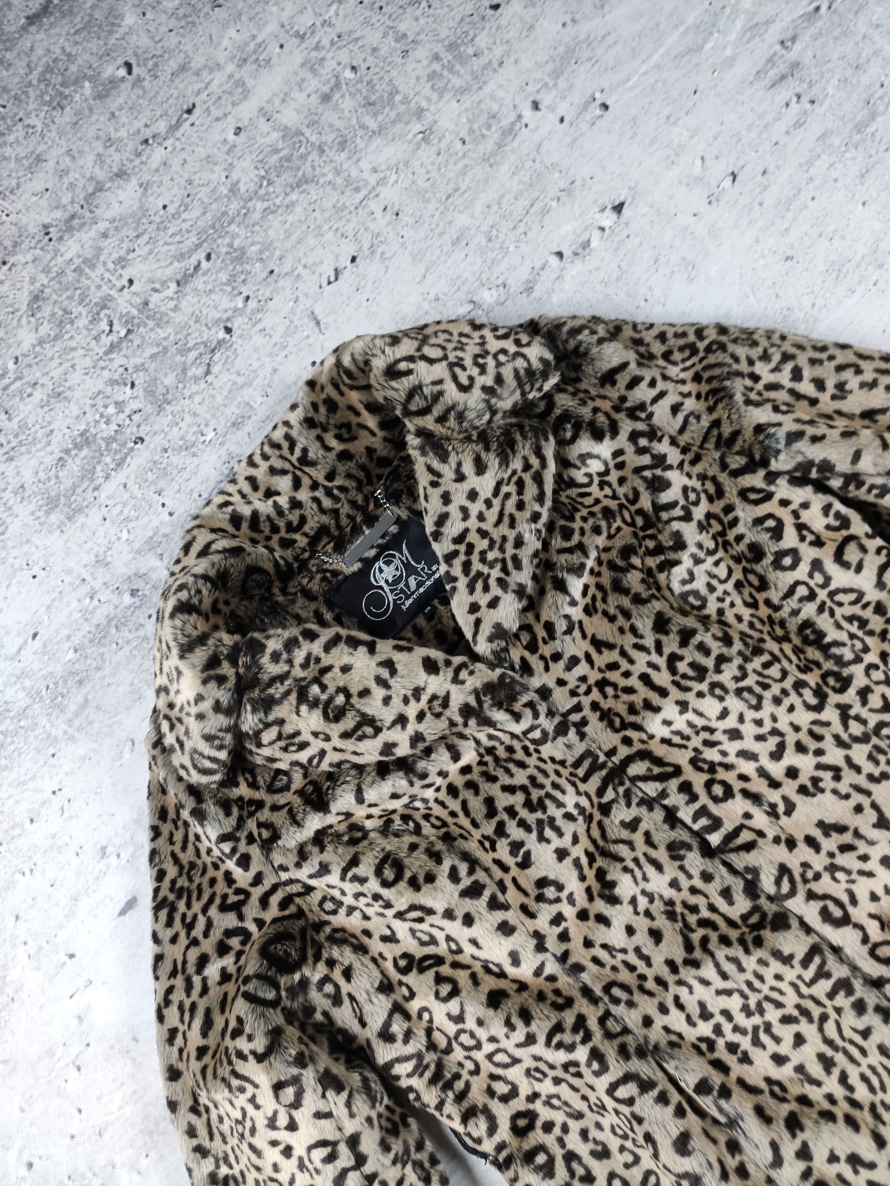 Vintage Julien Mac Donalnd women jacket faux fur leopard Size L / US 10 / IT 46 - 3 Thumbnail