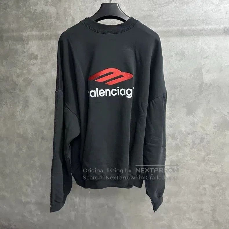 Balenciaga Balenciaga Black Logo Print Sweatshirt. Size US L / EU 52-54 / 3 - 2 Thumbnail