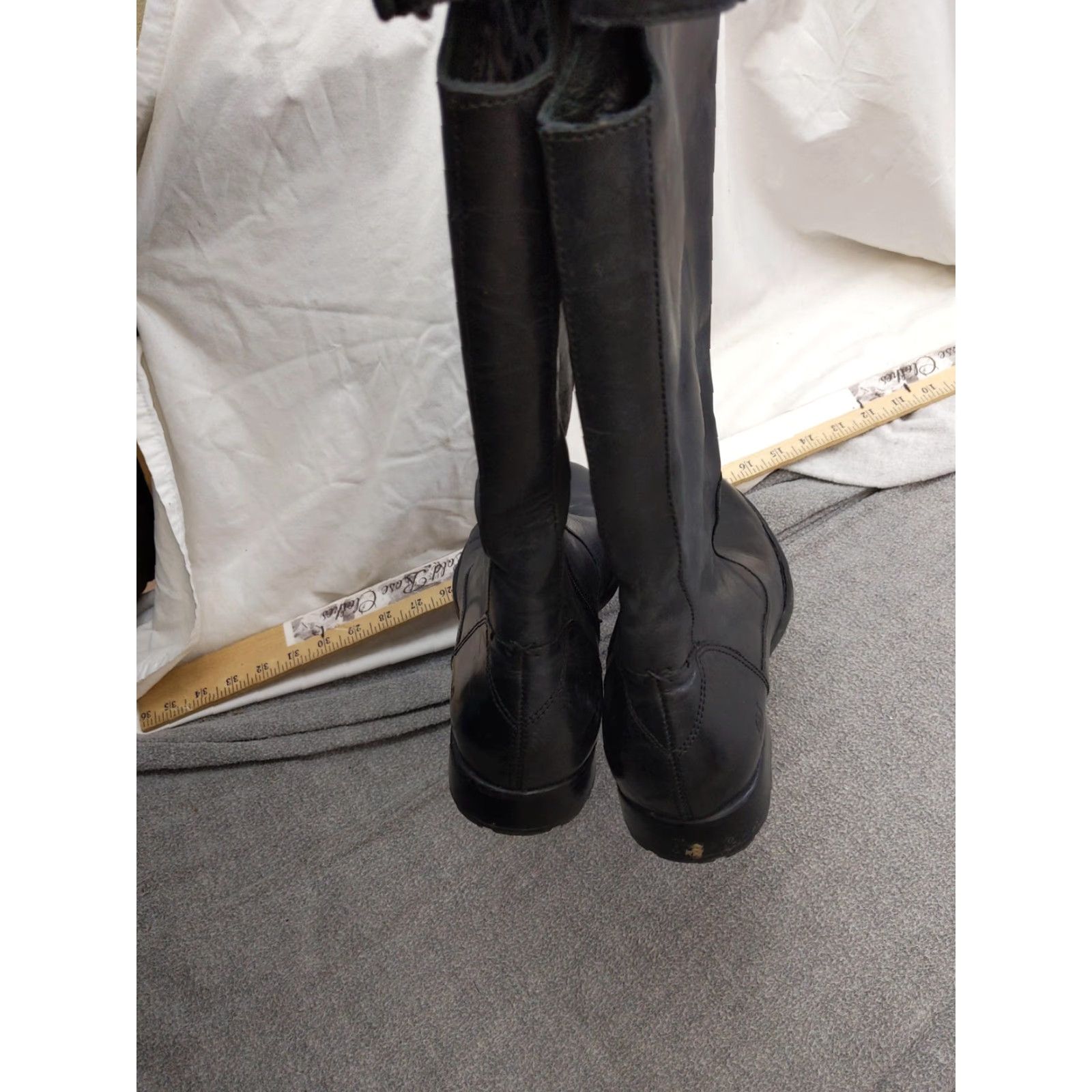 Born Born D07703 Womens Knee High Riding Boots Black Leather Zip Buckle 9.5 EU41 UK7.5 AU9.5 Winter Leather Upper Lined Casual Workwear Mens? Womens Size US 10 / IT 40 - 7 Thumbnail