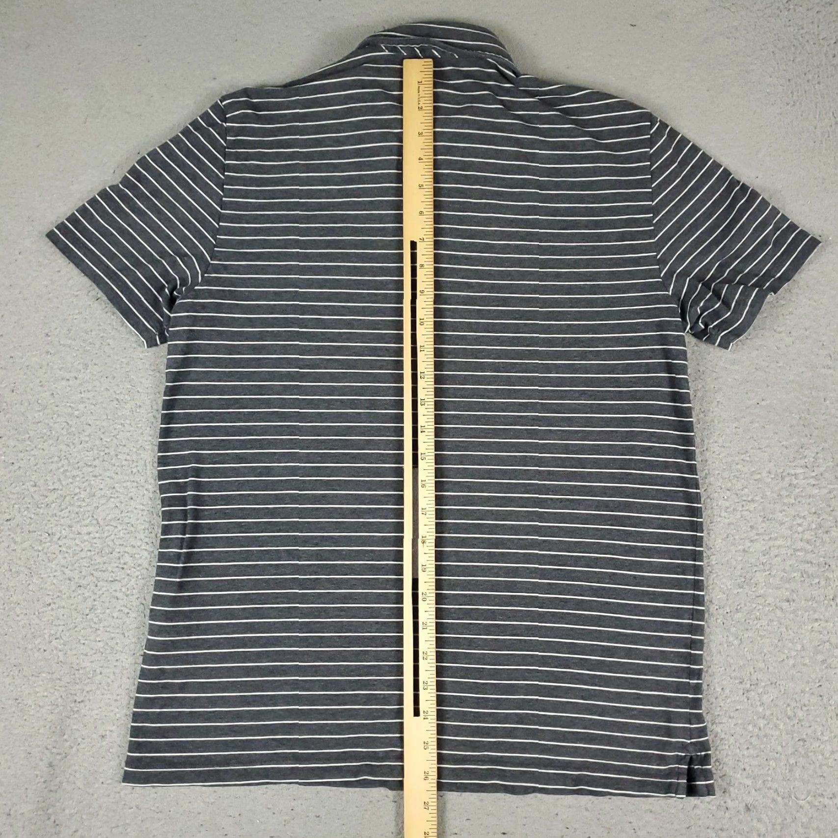 Vineyard Vines Vineyard Vines Polo Shirt Mens Small Gray Striped Cotton Short Sleeve Casual Size US S / EU 44-46 / 1 - 3 Thumbnail