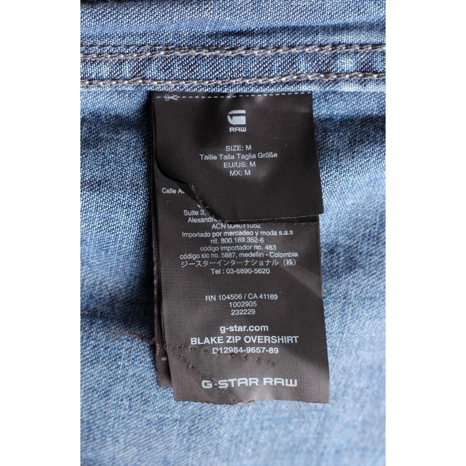 G-Star G-STAR BLAKE ZIP OVERSHIRT Denim Jacket Men M Blue MJ6576 Size US M / EU 48-50 / 2 - 7 Thumbnail