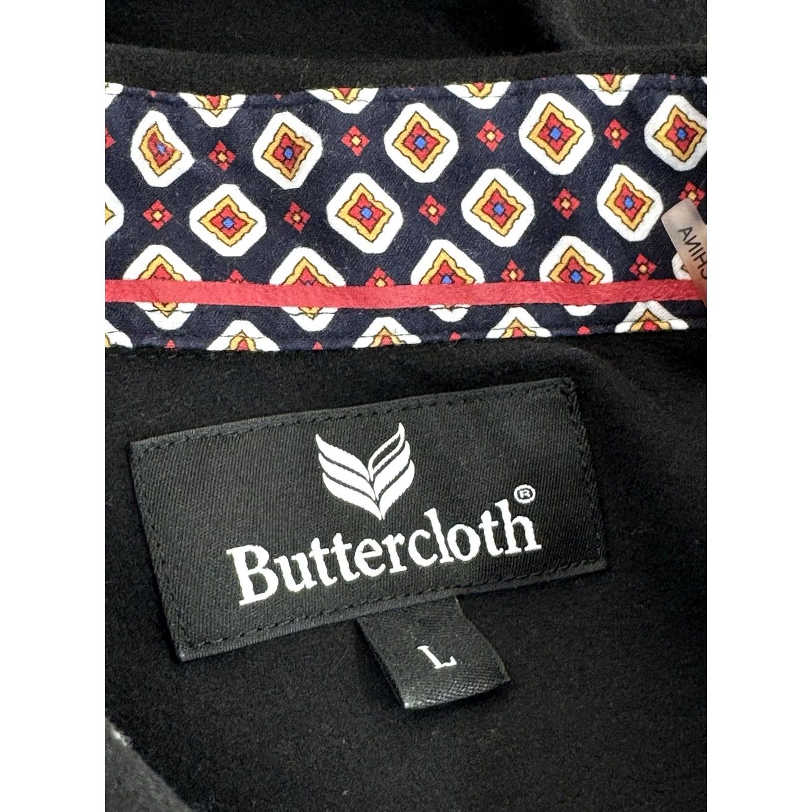 Buttero Buttercloth Shirt - Snap Flannel Flip Cuff Mens L Black Wool? Size US M / EU 48-50 / 2 - 3 Thumbnail