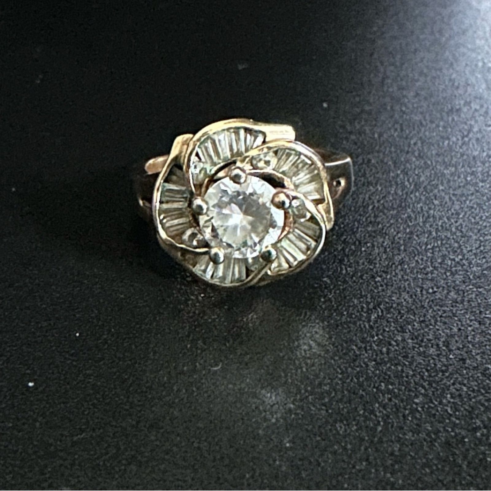 Other Vintage Rose Gold And Sterling Silver Ring Size ONE SIZE - 4 Thumbnail
