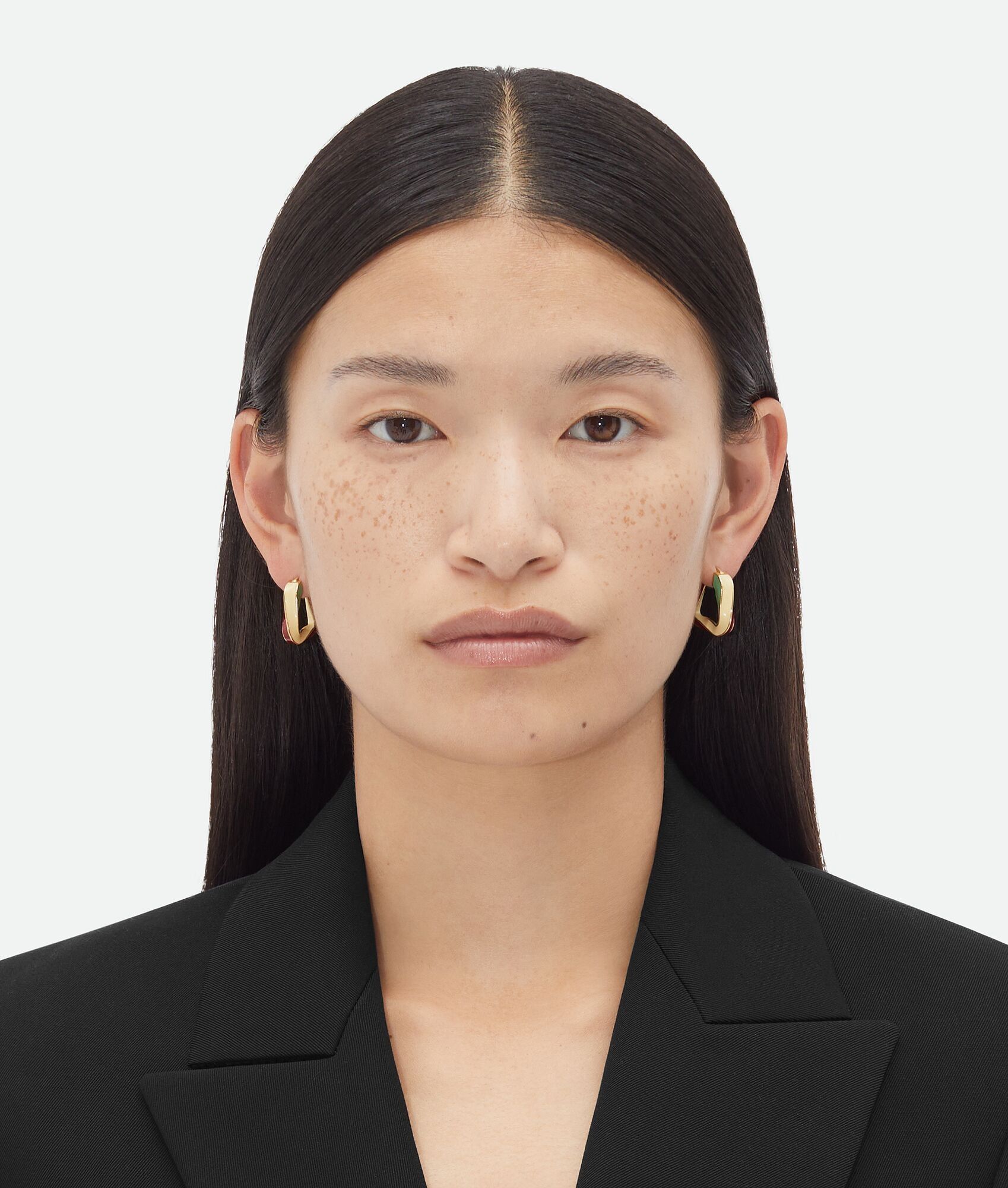 Bottega Veneta o1n1vont0425 Size: OS / Fold Triangle Hoop Earrings Size ONE SIZE - 3 Thumbnail